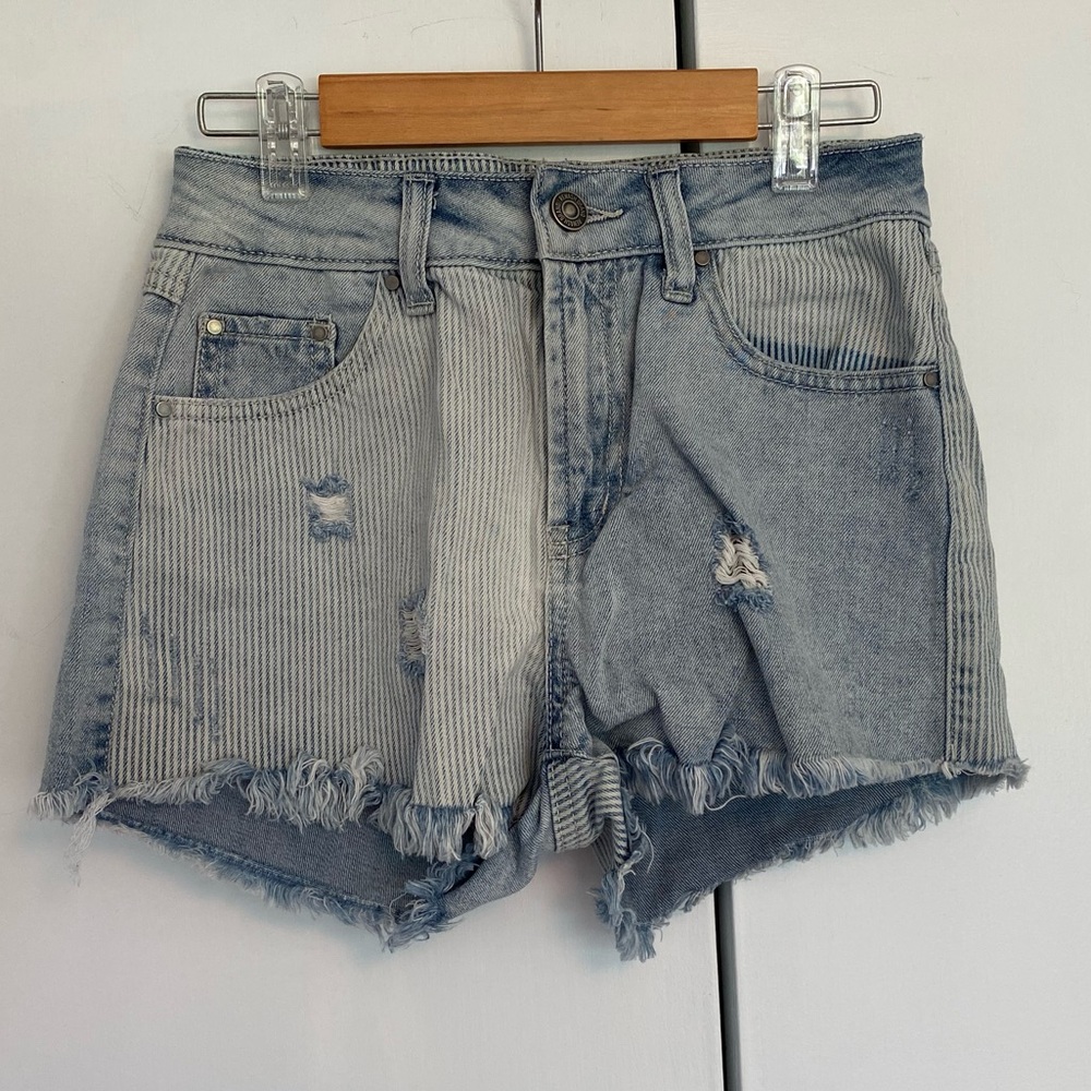 Rewash Patchwork Ripped Jean Shorts